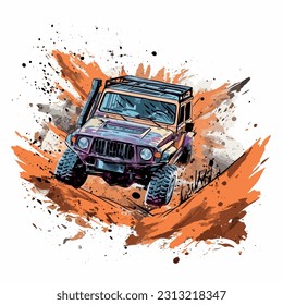 Off-road vehicle, Off-road t-shirt design, sport t-shirt design, printable design