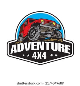 Offroad Vehicle in vector illustration, perfect for Offroad event, Club logo and T shirt design