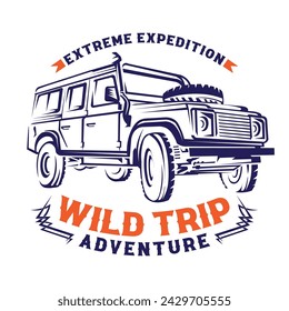 Offroad Vehicle in vector illustration, perfect for Offroad Club logo and T shirt design