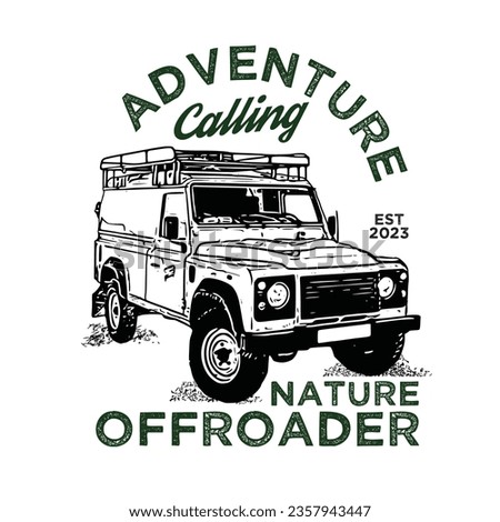 Offroad Vehicle in vector illustration, perfect for Offroad event, Club logo and T shirt design