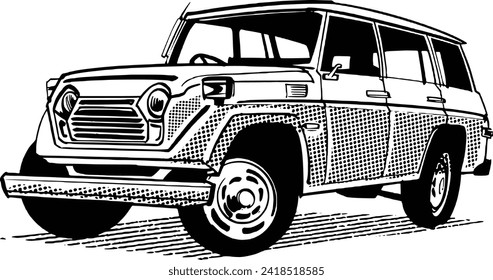 off-road vehicle vector illustration sketch