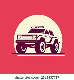 offroader logo template, vector silhouette of 4x4 suv car