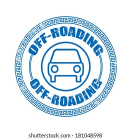 off-roading grunge stamp with on vector illustration