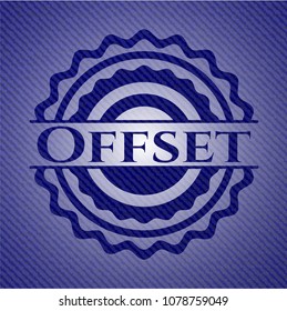  Offset badge with denim texture