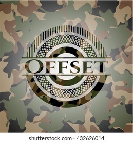 Offset camouflaged emblem