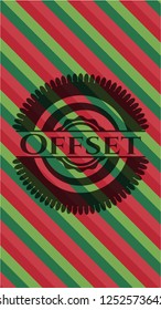 Offset christmas badge.