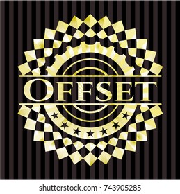 Offset golden badge