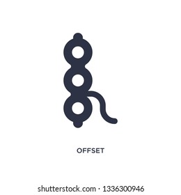 offset isolated icon. Simple element illustration from geometry concept. offset editable logo symbol design on white background. Can be use for web and mobile.