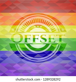 Offset lgbt colors emblem 