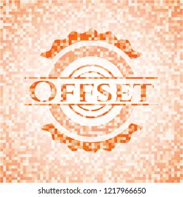  Offset orange mosaic emblem with background