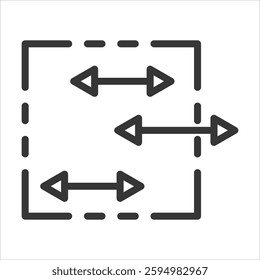 Offset Outline Icon Vector Illustration