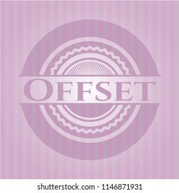 Offset pink emblem