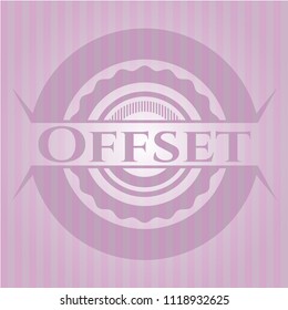 Offset pink emblem. Retro