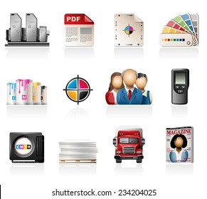 Offset printing icons