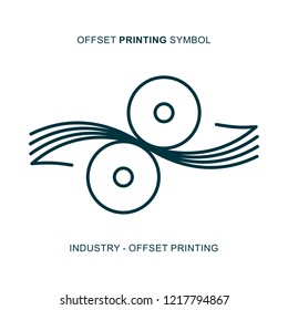Offset printing symbol for graphic industry.
