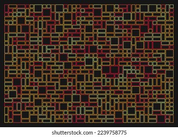 Offset Quads, generative Kunsthandwerksgrafik