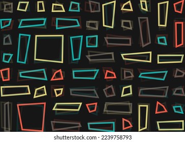 Offset Quads generative art background art illustration