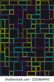 Offset Quads generative art background art illustration