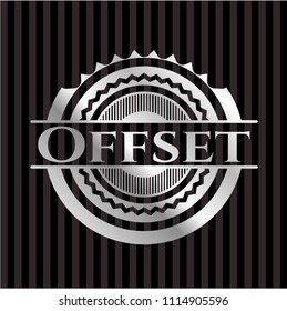  Offset silver badge or emblem