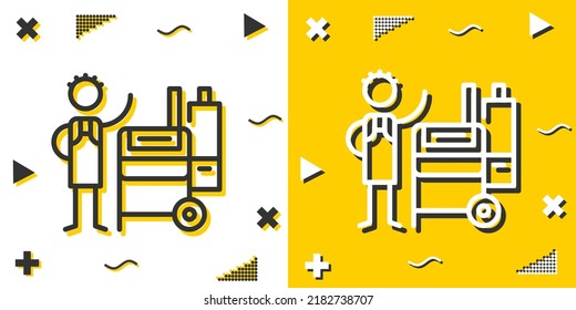 icono de la línea de fumador de desvío. Estilo de contorno simple.signo lineal de fumador compensado. Ilustración vectorial aislada en fondo blanco. EPS de trazo editable 10