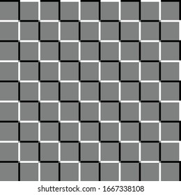 Offset squares seamlessly repeatable geometric pattern. Emboss, indent squares pattern. op-art background, texture