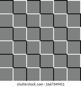 Offset squares seamlessly repeatable geometric pattern. Emboss, indent squares pattern. op-art background, texture