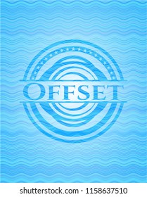 Offset water concept style badge.