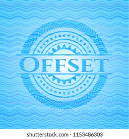 Offset water emblem.
