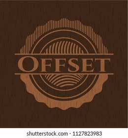 Offset wood emblem. Retro
