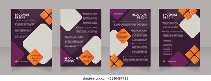 Diseño de folletos en blanco de privacidad y secreto de cuentas offshore. Plantilla de afiches vertical con espacio de copia vacío para texto. Recopilación de informes corporativos prefabricados. Páginas editables de papel