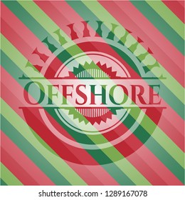 Offshore christmas style badge..