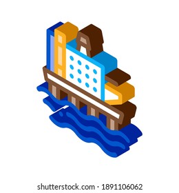 offshore gas station icon vector. isometric offshore gas station sign. color isolated symbol illustration