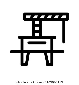 icono o logotipo en alta mar símbolo de señalización aislado ilustración vectorial - iconos vectoriales de estilo negro de alta calidad
