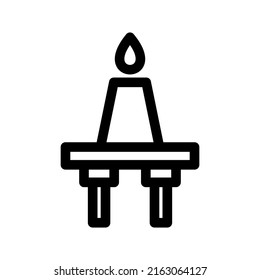 icono o logotipo en alta mar símbolo de señalización aislado ilustración vectorial - iconos vectoriales de estilo negro de alta calidad
