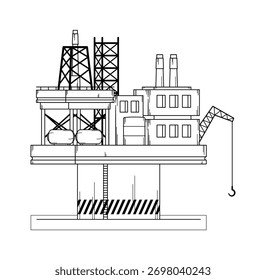 Plataforma de perforación de gasolina marina