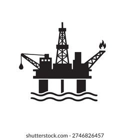 Offshore oil drilling platform rig
