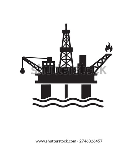 Offshore oil drilling platform rig