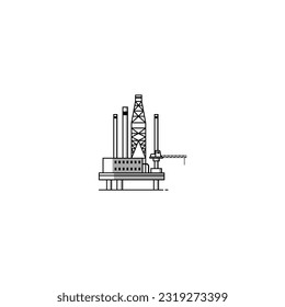 Offshore oil icon vector graphics