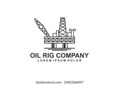 Logo de la plataforma petrolífera offshore, con un diseño minimalista de líneas.