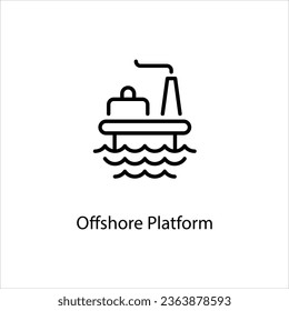 Offshore Platform icon for industry collection Vector stock illustration