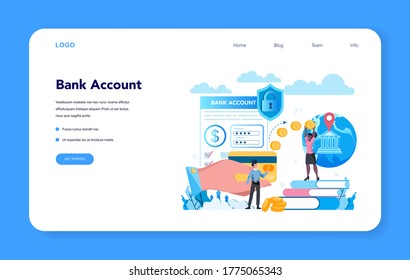 Offshore specialist or company web banner or landing page. Professional businessman help with financial services to nonresidents. Tax haven, offshore business. Isolated vector illustration