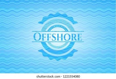 Offshore water wave style badge.