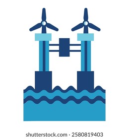 An offshore wind turbine icon representing renewable energy generation