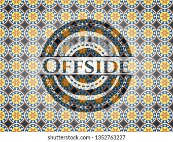 Offside arabesque emblem. arabic decoration.