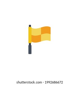 Offside Flag Flat Icon Isolated On White Background