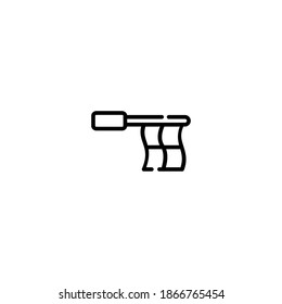 Offside icon. Soccer or football icon. Simple, flat, outline, black.
