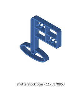 Offside isometric left top view 3D icon