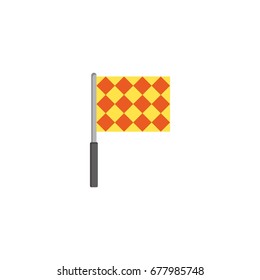 Offside Sign Flag at Football Match. Vector Illustration.