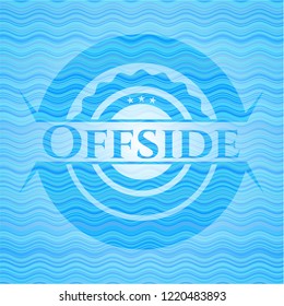 Offside water concept style badge.