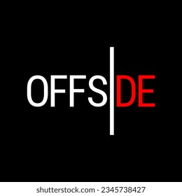 Offside word lettering typography vector